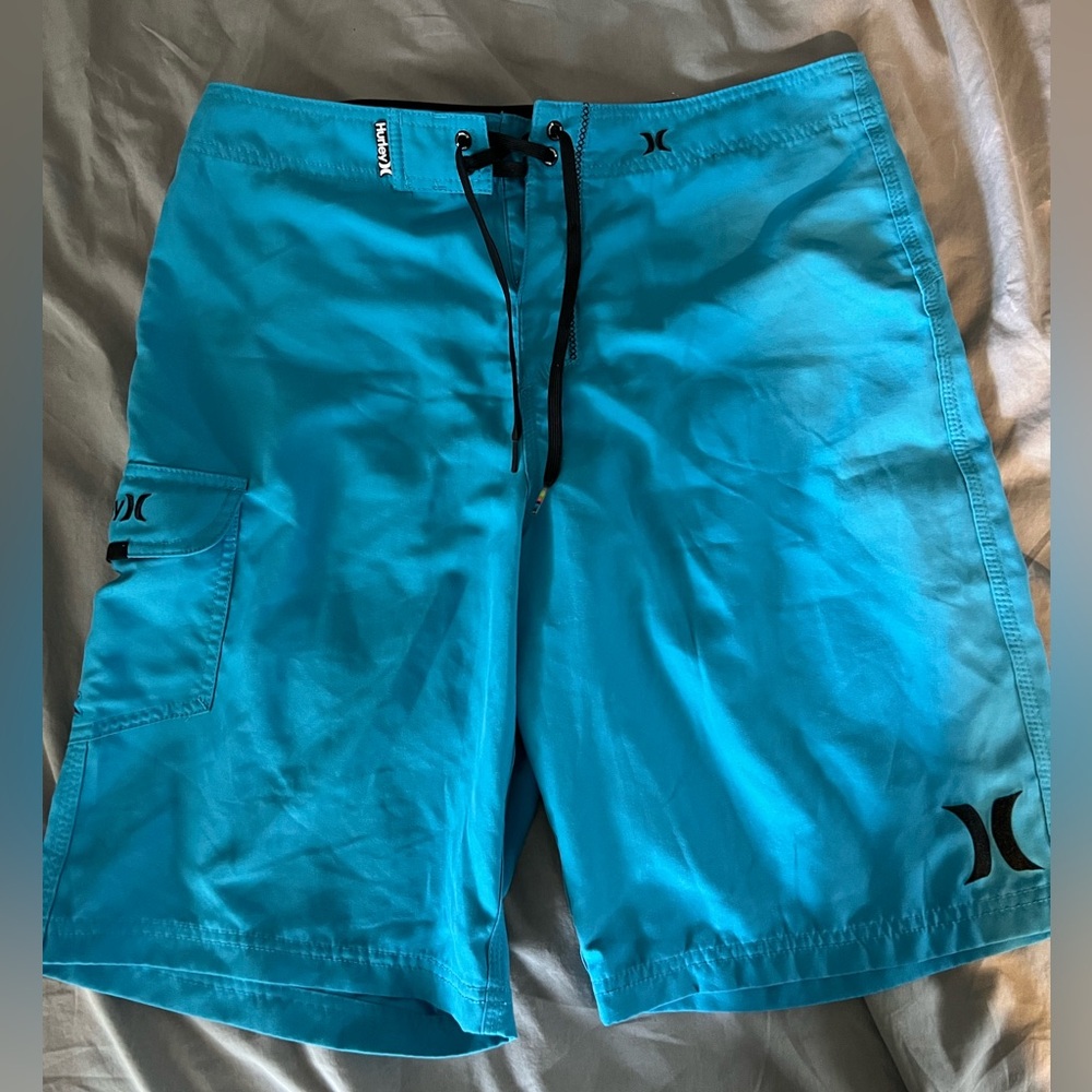 Hurley Turquoise Blue Men's Swim Board Shorts